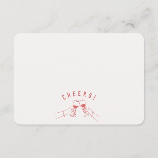 Kleurrijke Retro Cocktail Party Registry Kaart Inv (Achterkant)