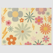 Kleurrijke Retro Daisy Flowers ambachten Tissue Pa