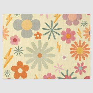 Kleurrijke Retro Daisy Flowers ambachten Tissue Pa Tissuepapier
