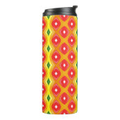 Kleurrijke retro diamant strepen patroon thermosbeker (Gedraaid links)