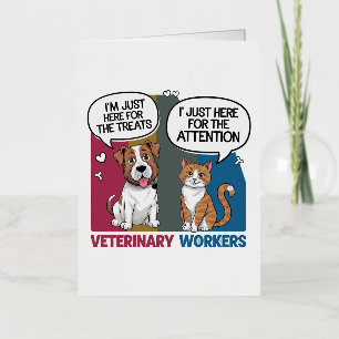 Kleurrijke Retro Dierenartsencadeau Folie Wenskaart