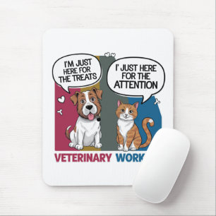 Kleurrijke Retro Dierenartsencadeau Muismat