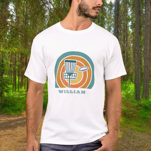 Kleurrijke Retro Disc Golf T-shirt