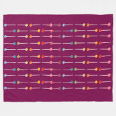 Kleurrijke Retro Dot Patroon Gooi Bla Fleece Blank (Voorkant (Horizontaal))