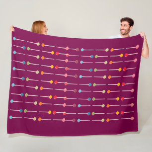 Kleurrijke Retro Dot Patroon Gooi Bla Fleece Blank Deken