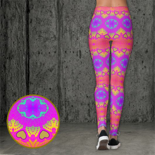 Kleurrijke Retro Festival Leggings