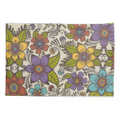 Kleurrijke Retro Floral Kussensloop (Achterkant)