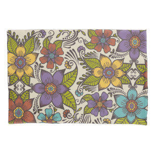 Kleurrijke Retro Floral Kussensloop