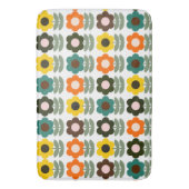 Kleurrijke retro florale badmat (Voorkant Verticaal)