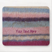 kleurrijke retro gebreide strepen leuk muismat (Voorkant)