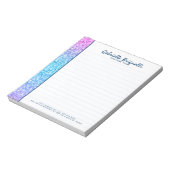 Kleurrijke retro Glitter en Sparkles Notitieblok (Gedraaid)