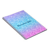 Kleurrijke retro Glitter en Sparkles Notitieboek (Rechterzijde)