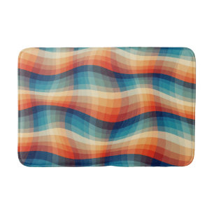 Kleurrijke Retro Golven Vintage Badmat
