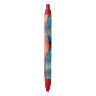 Kleurrijke Retro Golven Vintage Zwarte Inkt Pen