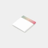 Kleurrijke Retro Gradiënt Aangepaste Zwarte Tekst Post-it® Notes (Schuin)