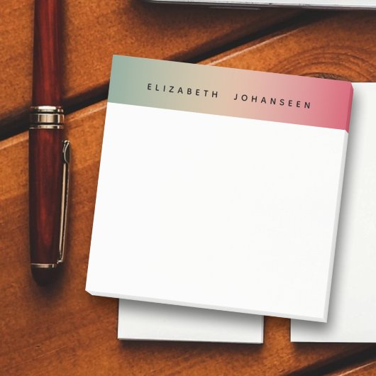 Kleurrijke Retro Gradiënt Aangepaste Zwarte Tekst Post-it® Notes