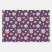 Kleurrijke retro groovy disco patroon inpakpapier vel (Voorkant)