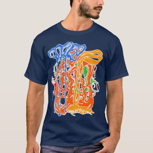 Kleurrijke Retro Groovy Funky Abstracte Droom T-shirt (Voorkant)