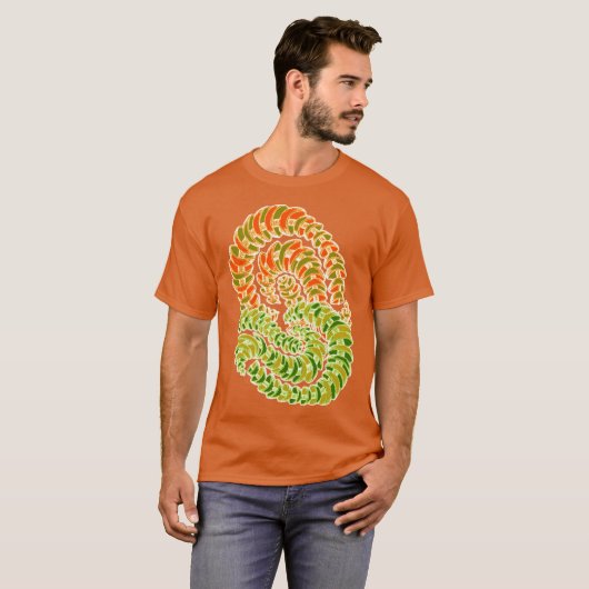 Kleurrijke Retro Groovy Funky Abstracte Droom T-shirt (Voorkant volledig)
