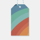 Kleurrijke Retro Groovy Rainbow dank u Cadeaulabel (Achterkant)