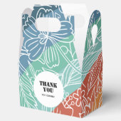 Kleurrijke Retro Groovy Regenboog Bloemen Verjaard Bedankdoosjes (Geopend)