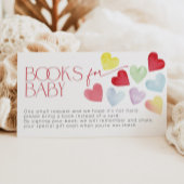 Kleurrijke Retro Hearts Valentijn Boeken voor Baby Informatiekaartje