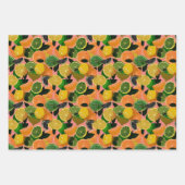 Kleurrijke retro inpakpapier vel (Voorkant)