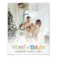Kleurrijke Retro Kerstmis Familie Foto
