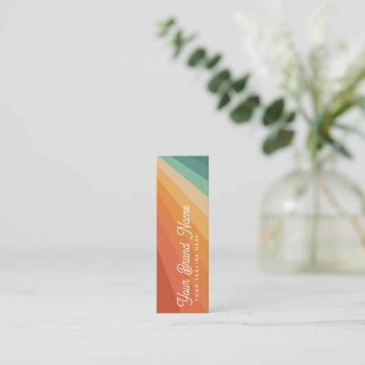 Kleurrijke Retro Merk Product Hangende Label (Staand voorkant)