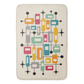 Kleurrijke Retro Mid Century Modern Atomic Abstrac Badmat (Voorkant Verticaal)