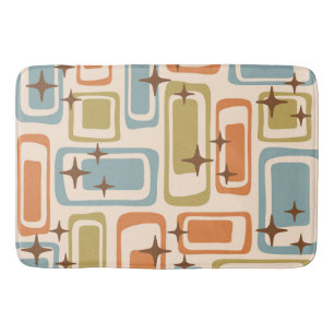 Kleurrijke Retro Mid Century Modern Atomic Abstrac Badmat