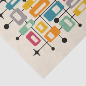 Kleurrijke Retro Mid Century Modern Atomic Abstrac Tissuepapier (Detail)