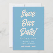 Kleurrijke Retro Minimal Heldere Moderne Fotobruil Save The Date (Voorkant)