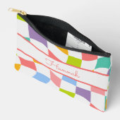 Kleurrijke Retro Modern Geruite Patroon Etui (Open)