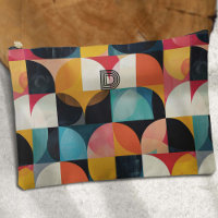 Kleurrijke Retro Monogram Kunst, Geometrisch Patro