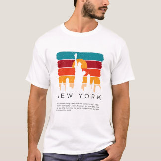 Kleurrijke retro New York T-shirt