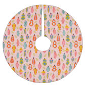 Kleurrijke Retro Ornamenten Kerstpatroon Kerstboom Rok (Voorkant)