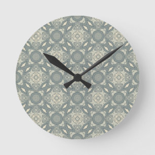 Kleurrijke retro patroonachtergrond 5 ronde klok