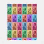 Kleurrijke Retro Pop Art Modern Custom Photo Grid Fleece Deken (Voorkant)