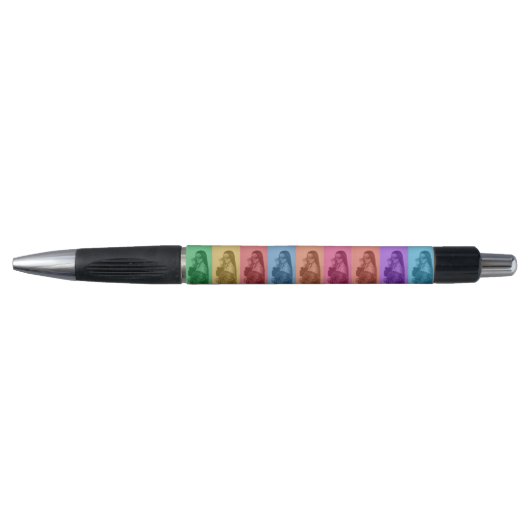 Kleurrijke Retro Pop Art Modern Custom Photo Grid Pen (Voorkant)