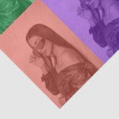 Kleurrijke Retro Pop Art Modern Custom Photo Grid Tissuepapier (Detail)