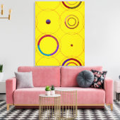 Kleurrijke Retro Pop Art Verpakt Canvas (Insitu (Woonkamer))