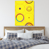 Kleurrijke Retro Pop Art Verpakt Canvas (Insitu (Slaapkamer))