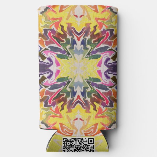 Kleurrijke retro psychedelische caleidoscoop Abstr (Achterkant)