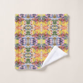 Kleurrijke retro psychedelische caleidoscoop Abstr Bad Handdoek (Wasdoekje)
