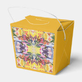 Kleurrijke retro psychedelische caleidoscoop Abstr Bedankdoosjes (Achterkant)