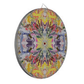 Kleurrijke retro psychedelische caleidoscoop Abstr Dartbord (Voorkant Links)