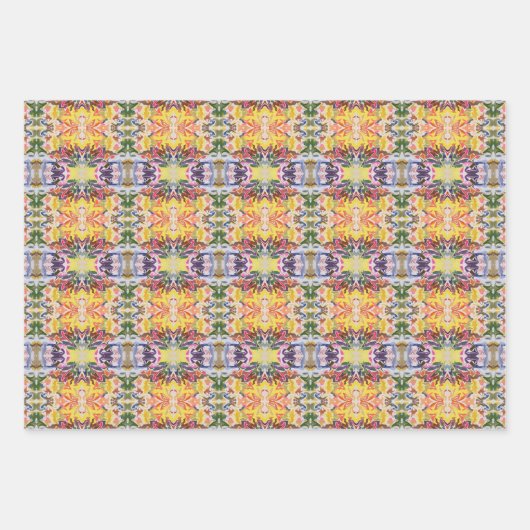 Kleurrijke retro psychedelische caleidoscoop Abstr Inpakpapier Vel (Voorkant 2)