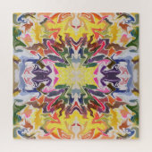 Kleurrijke retro psychedelische caleidoscoop Abstr Legpuzzel (Verticaal)