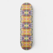 Kleurrijke retro psychedelische caleidoscoop Abstr Skateboard (Voorkant)
